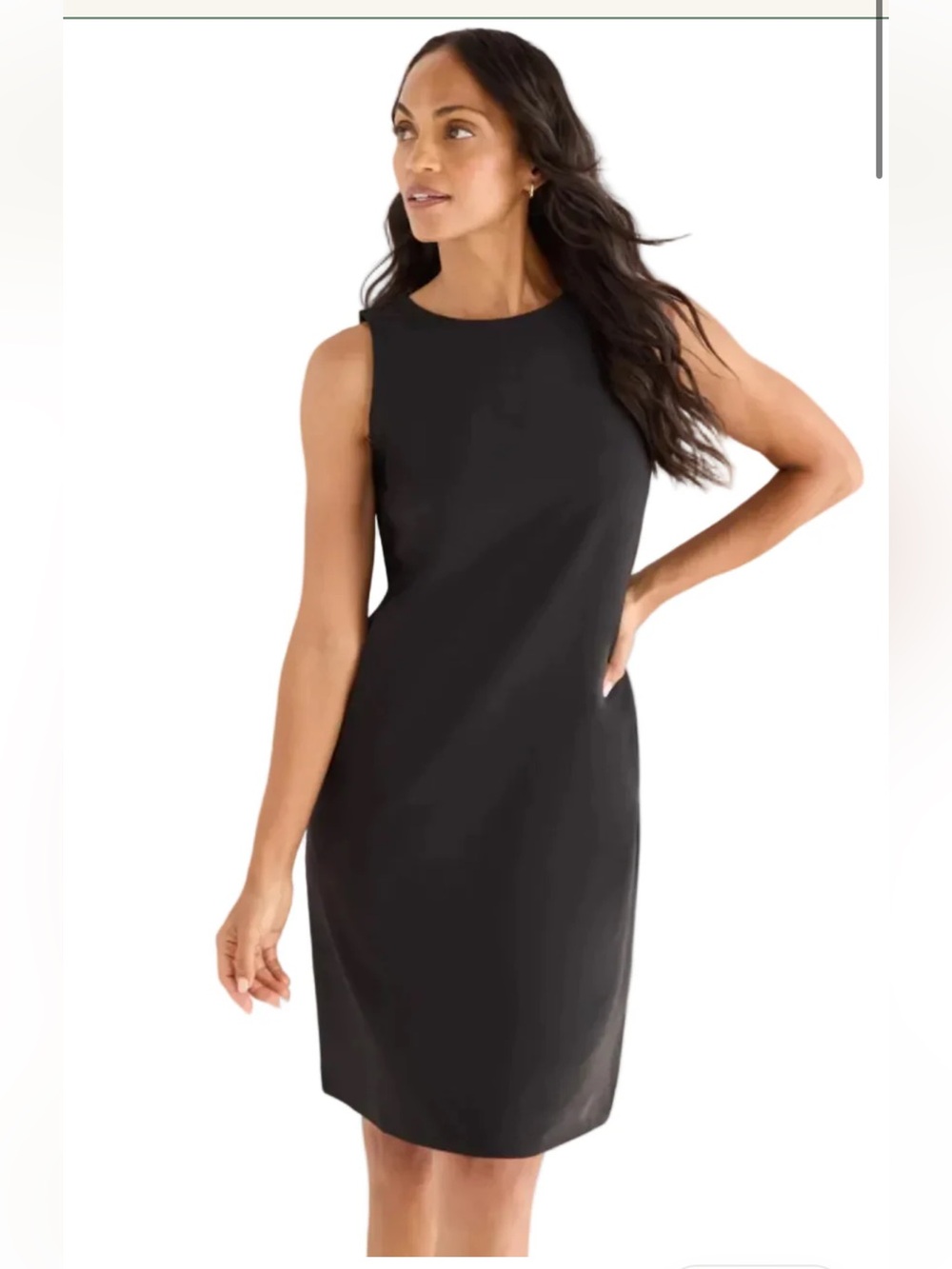 On 34th Classic Sleeveless Black Sheath Dress size 12 NWT